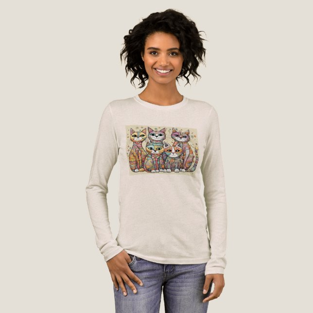 calming cats  Tri-Blend shirt (Full Front)