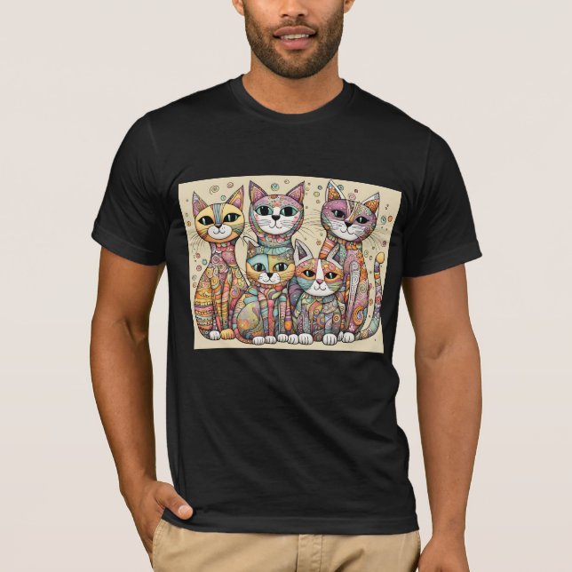 calming cats Tri-Blend Shirt (Front)