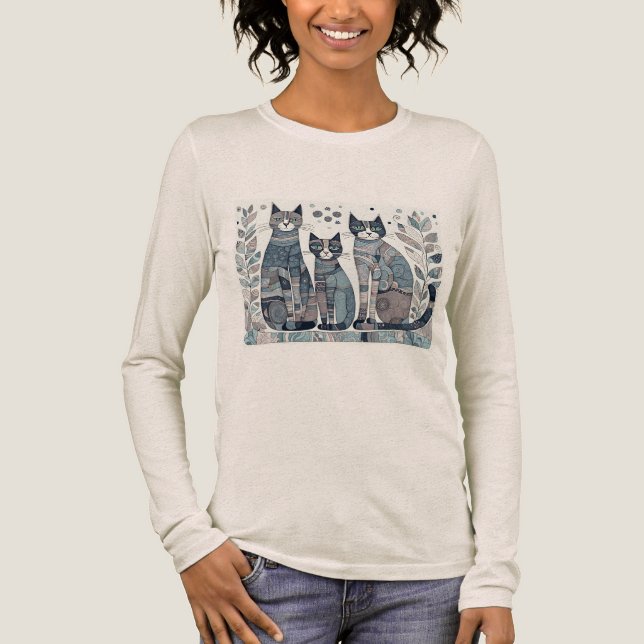 calming cats Tri-Blend Shirt  (Front)