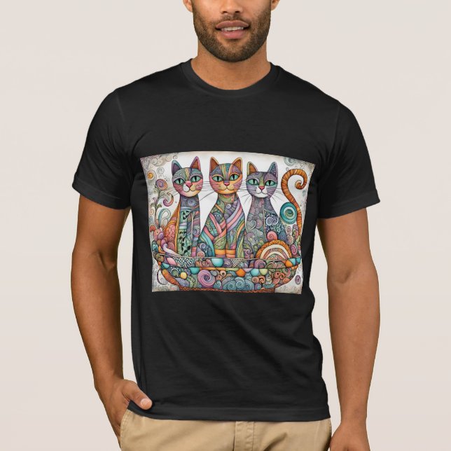 calming cats Tri-Blend Shirt (Front)