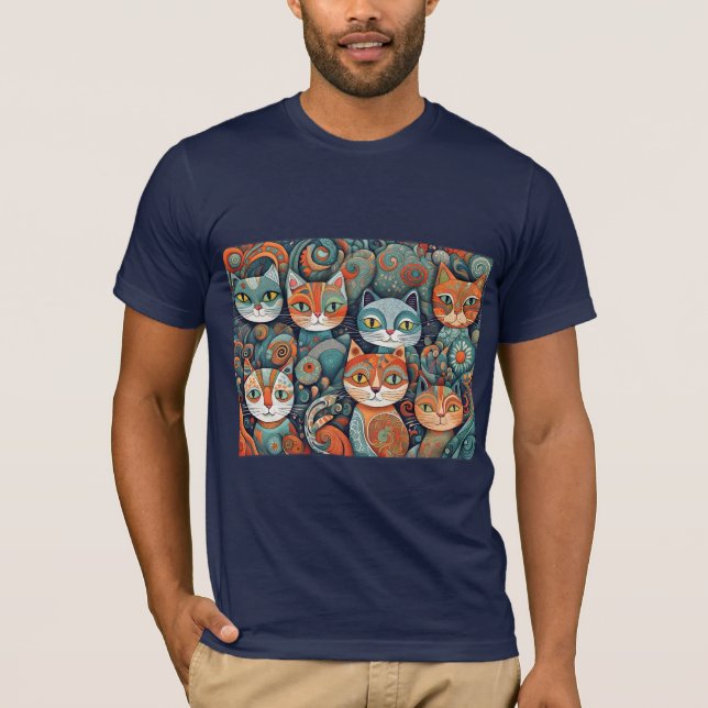 calming cats Tri-Blend Shirt (Front)