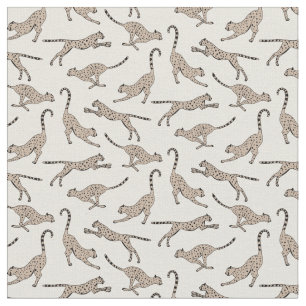 Calming cheetah leopard neutral warm beige cream fabric