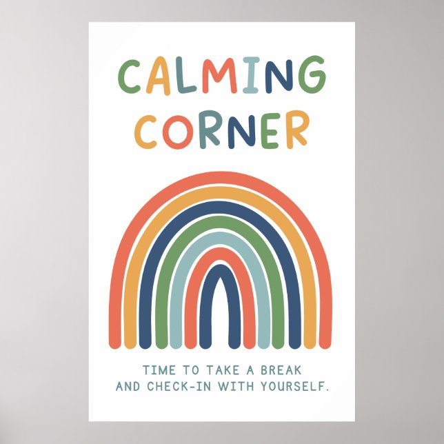 Calming Corner Classroom Poster (Front)