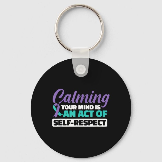 Calming Mind Mental Health Awareness Prevent Key Ring (Front)