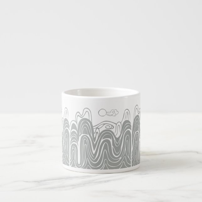 Calming Mountain View Espresso Cup (Front)