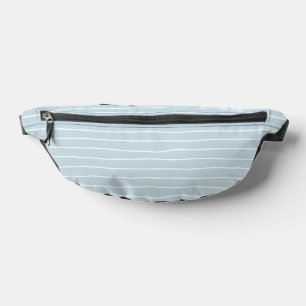 Calming Pastel Blue Ocean Waves Geometric Linear Bum Bags