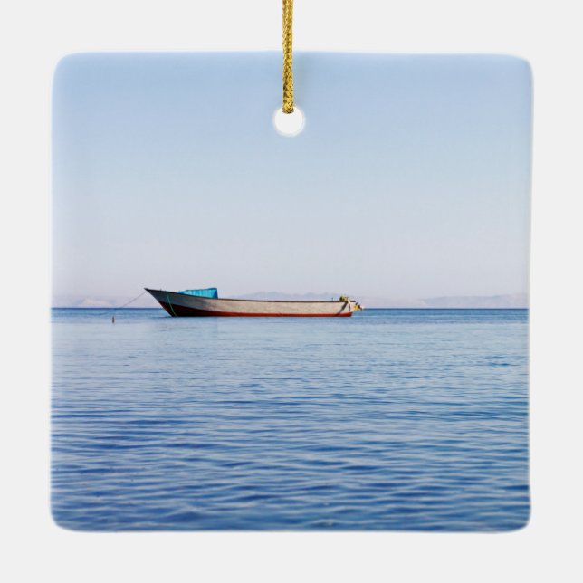 Calming sea ceramic tree decoration (Back)