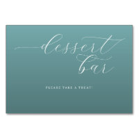 Calming Teal Cursive Dessert Bar Sign
