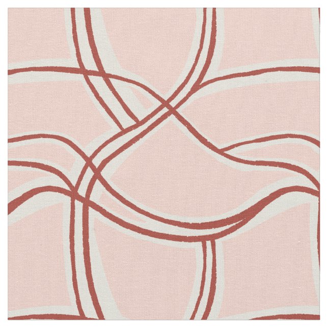 Calming waves tropical dusty pink  fabric (Close Up)