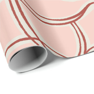 Calming waves tropical dusty pink  wrapping paper