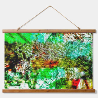 Calming yellow Wood Topped Wall Tapestry,Abstract  Hanging Tapestry