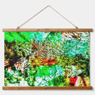 Calming yellow Wood Topped Wall Tapestry,Mild  Hanging Tapestry