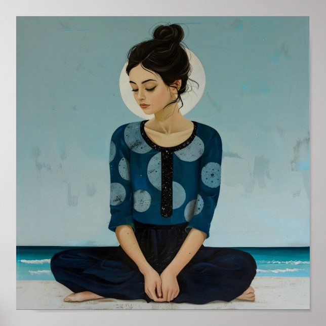 Calming Yoga Pose Poster (Front)