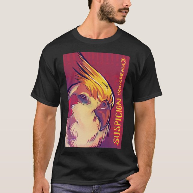 Calopsita Suspicion T-Shirt (Front)