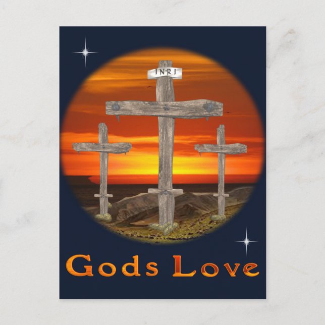 Calvary christian art poster postcard (Front)
