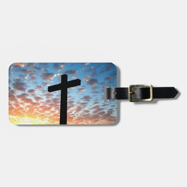 Calvary cross luggage tag (Front Horizontal)