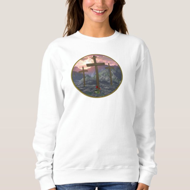 calvary digital art cross sweatshirt (Front)