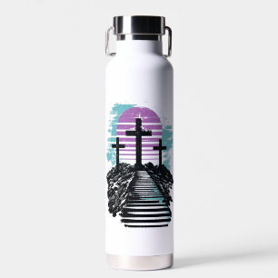 Calvary Golgotha it is finished Modern Christian Water Bottle