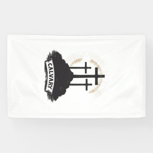Calvary Hill Jesus Vintage Engraving Faith Tee (1) Banner
