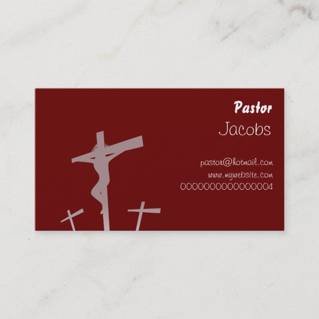 Calvary, Pastor, Business Card (Front)