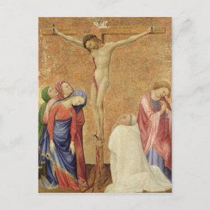 Calvary with a Carthusian Monk, 1389-95 Postcard