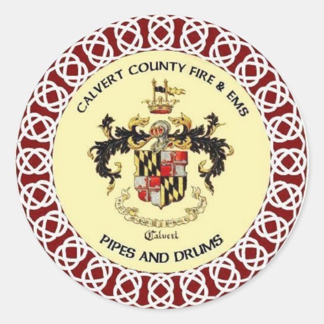 Calvert County Pipes and Drums Sticker (Front)