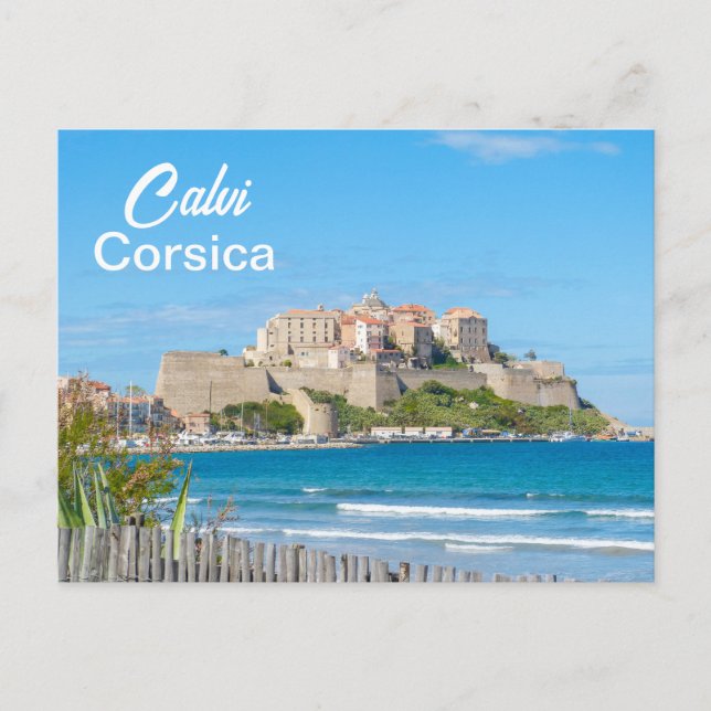 Calvi Citadel in Corsica France Postcard (Front)
