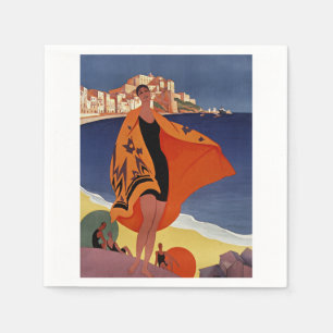 Calvi city in Haute-Corse, France Napkin