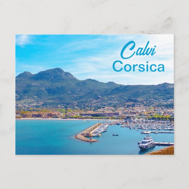 Calvi Panorama Corsica France Postcard (Front)