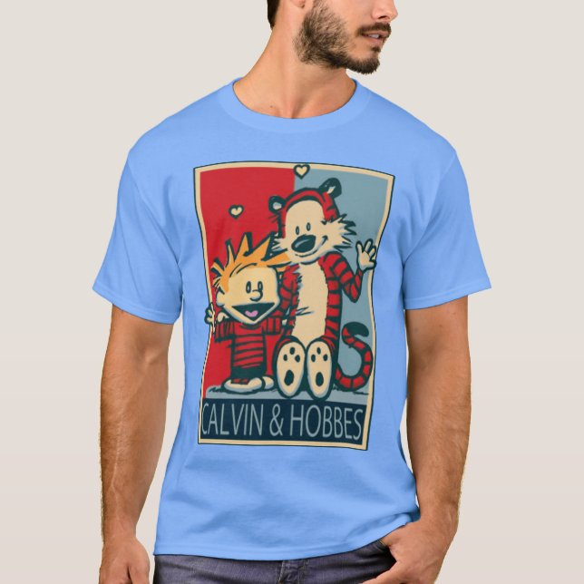 Calvin And Hobbes Comics funny T-Shirt (Front)