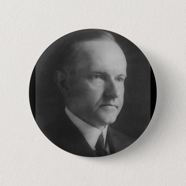 Calvin Coolidge 6 Cm Round Badge (Front)