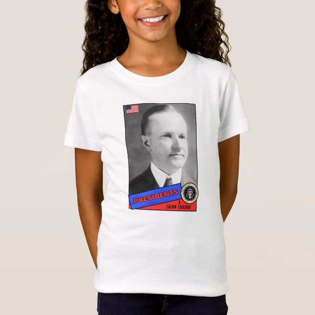Calvin Coolidge Baseball Card T-Shirt (Front)
