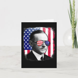 Calvin Coolidge Us Flag 4th Of July  Card