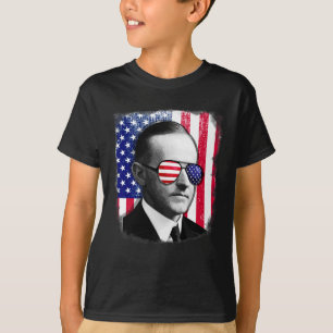 Calvin Coolidge Us Flag 4th Of July T-Shirt
