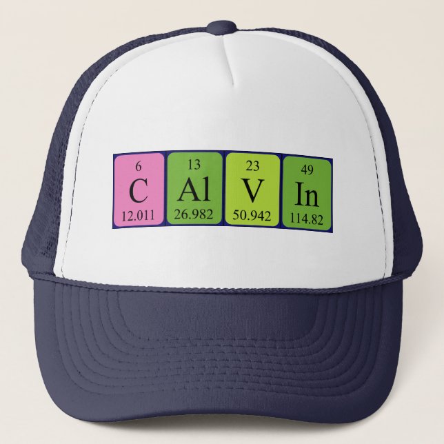 Calvin periodic table name hat (Front)