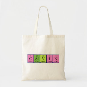 Calvin periodic table name tote bag