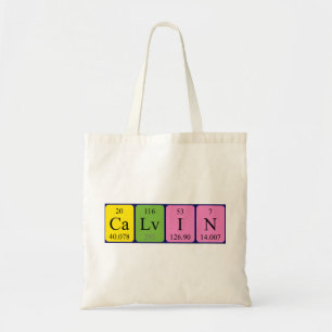 Calvin periodic table name tote bag