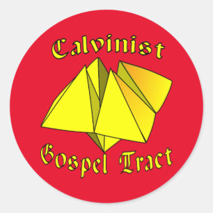 Calvinist Gospel Tract Round Sticker
