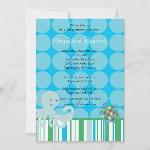 Calypso 5x7 invitation Sea Creatures