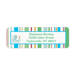 Calypso Sea Creature Return Address Label