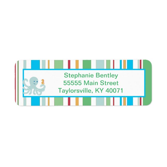 Calypso Sea Creature Return Address Label (Front)