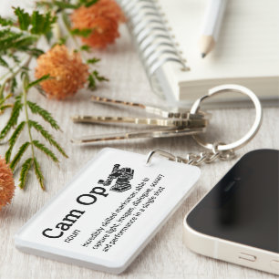 Cam Op Definition - Funny Film Crew Key Ring