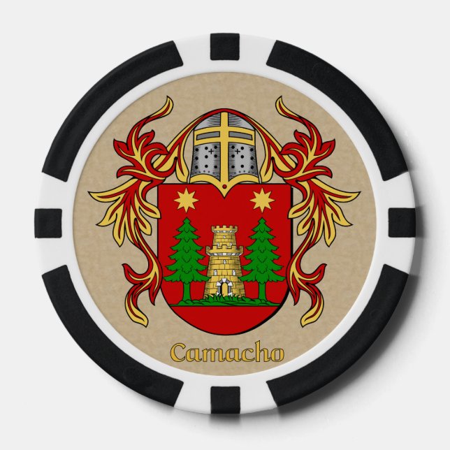 Camacho Heraldic Arms Poker Chips (Front)