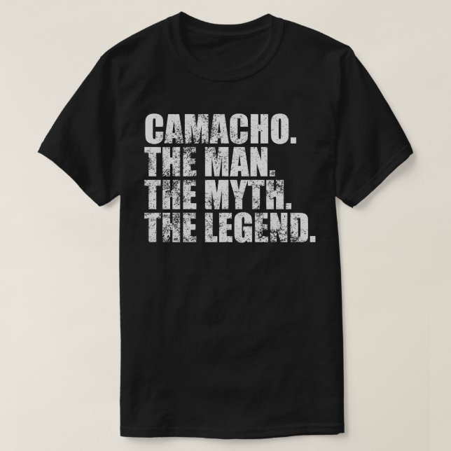 CamachoCamacho Family name Camacho last Name Camac T-Shirt (Design Front)