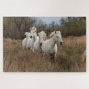 Camargue Horses Running Jigsaw Puzzle
