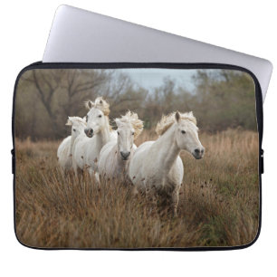 Camargue Horses Running Laptop Sleeve