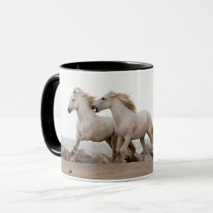 Camargue Horses Running on the Beach Mug