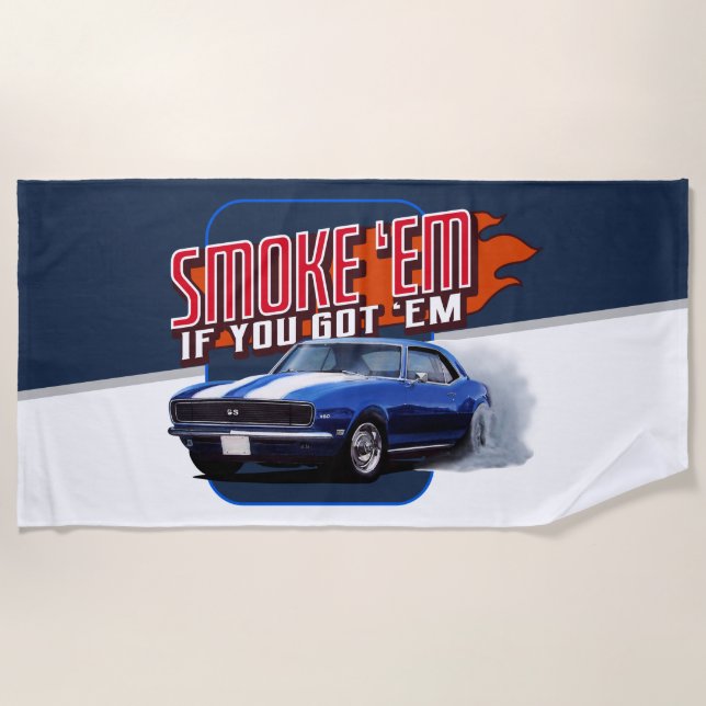Camaro Smoke Beach Towel (Front)