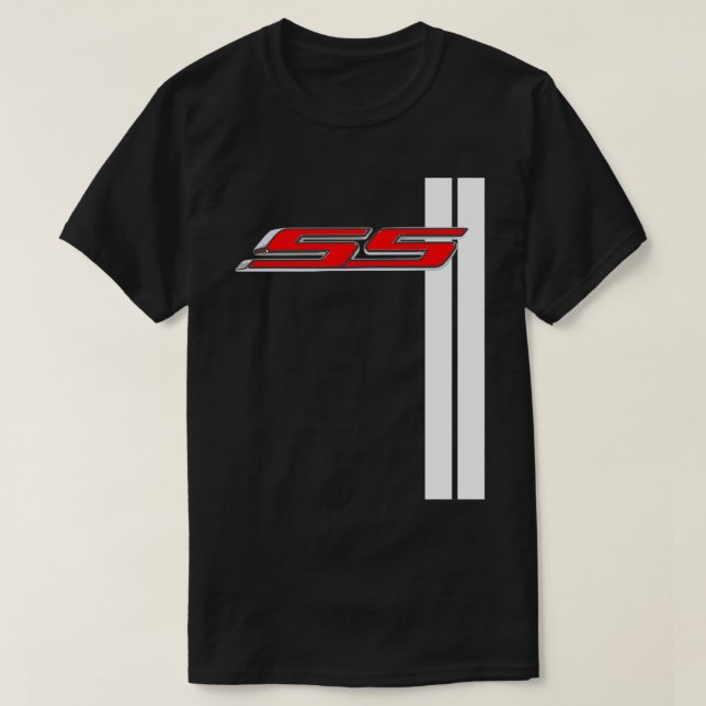 Camaro SS classic red super sport racing stripe  T-Shirt (Design Front)