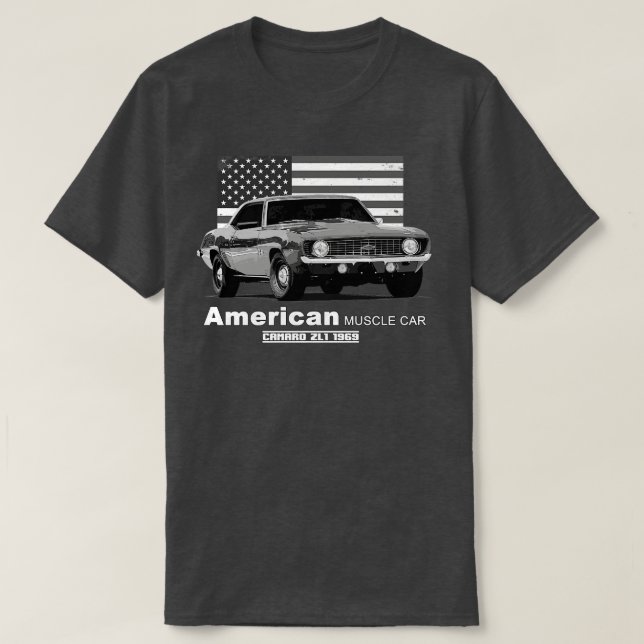 Camaro ZL1 American Muscle  60s 70s Old is Gold 1 T-Shirt (Design Front)